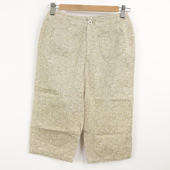 Liz Claiborne Lizwear Petite Floral Capri Pants size 2P - Picture 1 of 12